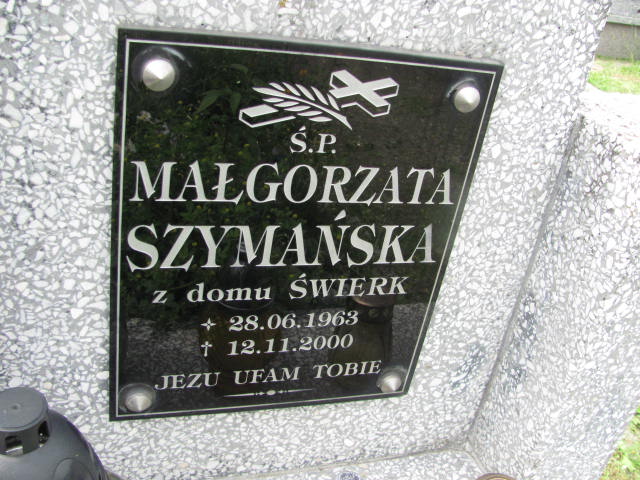 Małgorzata Szymańska 1963 Dębica - Grobonet - Wyszukiwarka osób pochowanych