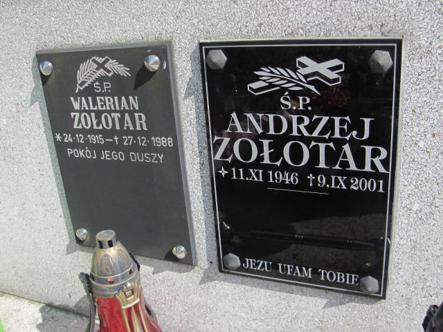 Walerian Zołotar 1915 Dębica - Grobonet - Wyszukiwarka osób pochowanych