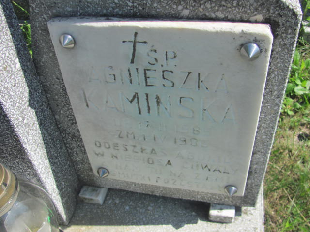 Grób Agnieszka Kamińska