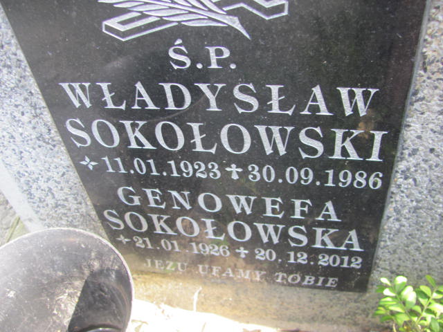 Genowefa Sokołowska 1926 Dębica - Grobonet - Wyszukiwarka osób pochowanych