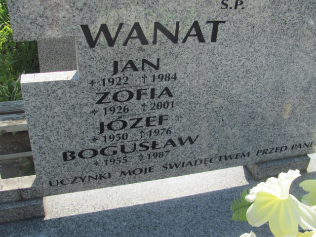 Zofia Wanat 1926 Dębica - Grobonet - Wyszukiwarka osób pochowanych