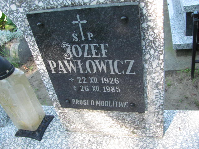 Józef Pawłowicz 1926 Dębica - Grobonet - Wyszukiwarka osób pochowanych