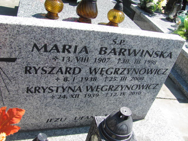 Krystyna Węgrzynowicz 1939 Dębica - Grobonet - Wyszukiwarka osób pochowanych