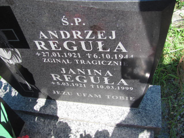Andrzej Reguła 1921 Dębica - Grobonet - Wyszukiwarka osób pochowanych