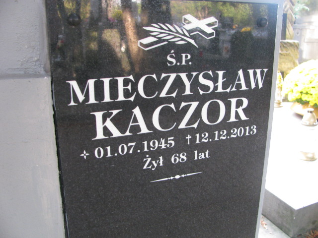 Mieczysław Kaczor 1945 Dębica - Grobonet - Wyszukiwarka osób pochowanych