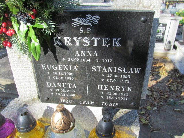 Danuta Krystek 1930 Dębica - Grobonet - Wyszukiwarka osób pochowanych